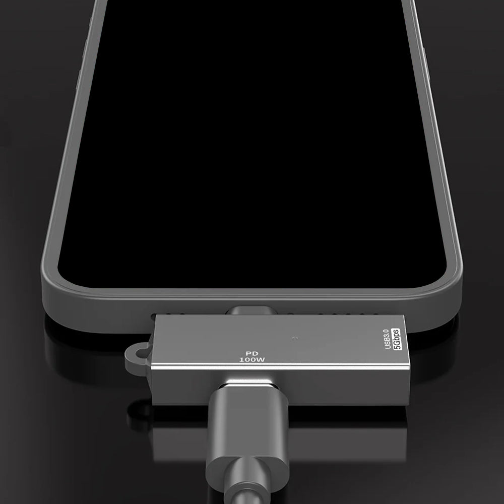 OTG Adapter USB-C - USB-A Techsuit A21, Grå