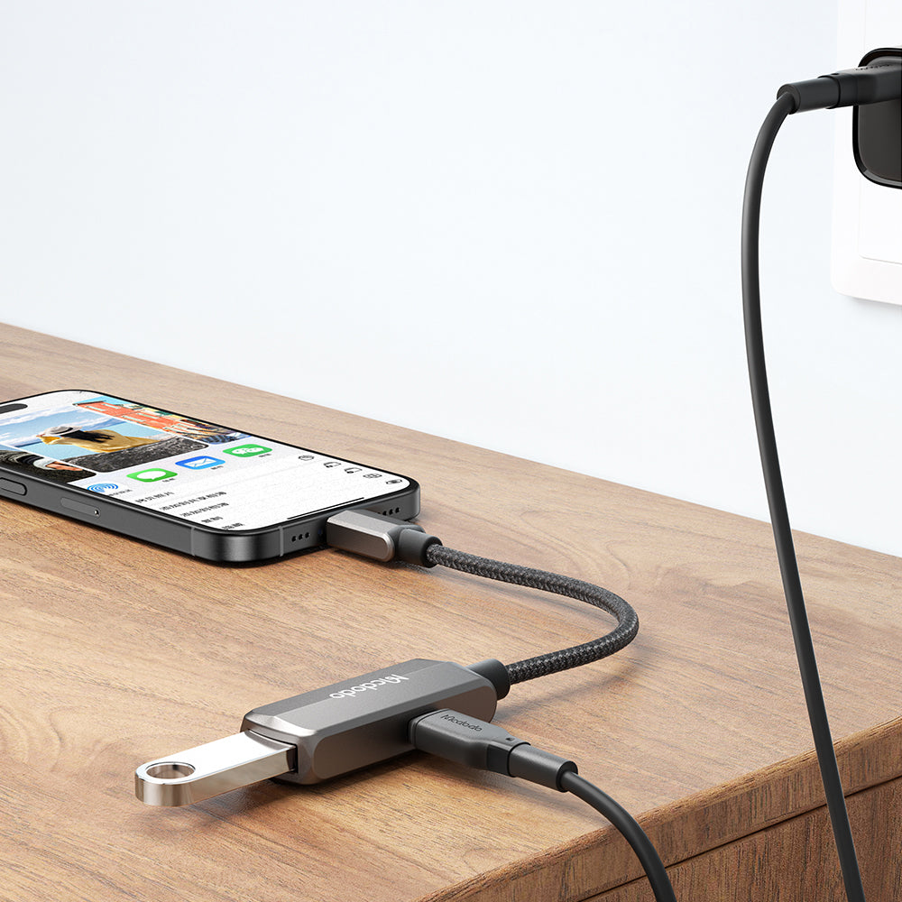 OTG Adapter USB-C - USB-A / USB-C McDodo CA-2830, Grå