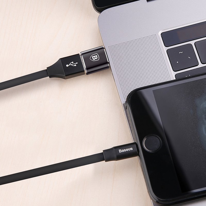 OTG Adapter USB-C - USB-A Baseus, Sort CATOTG-01