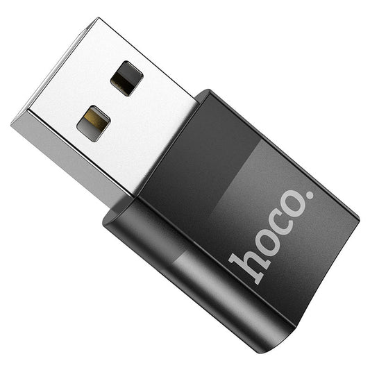 Data- og opladningsadapter USB-C - USB-A HOCO UA17, sort