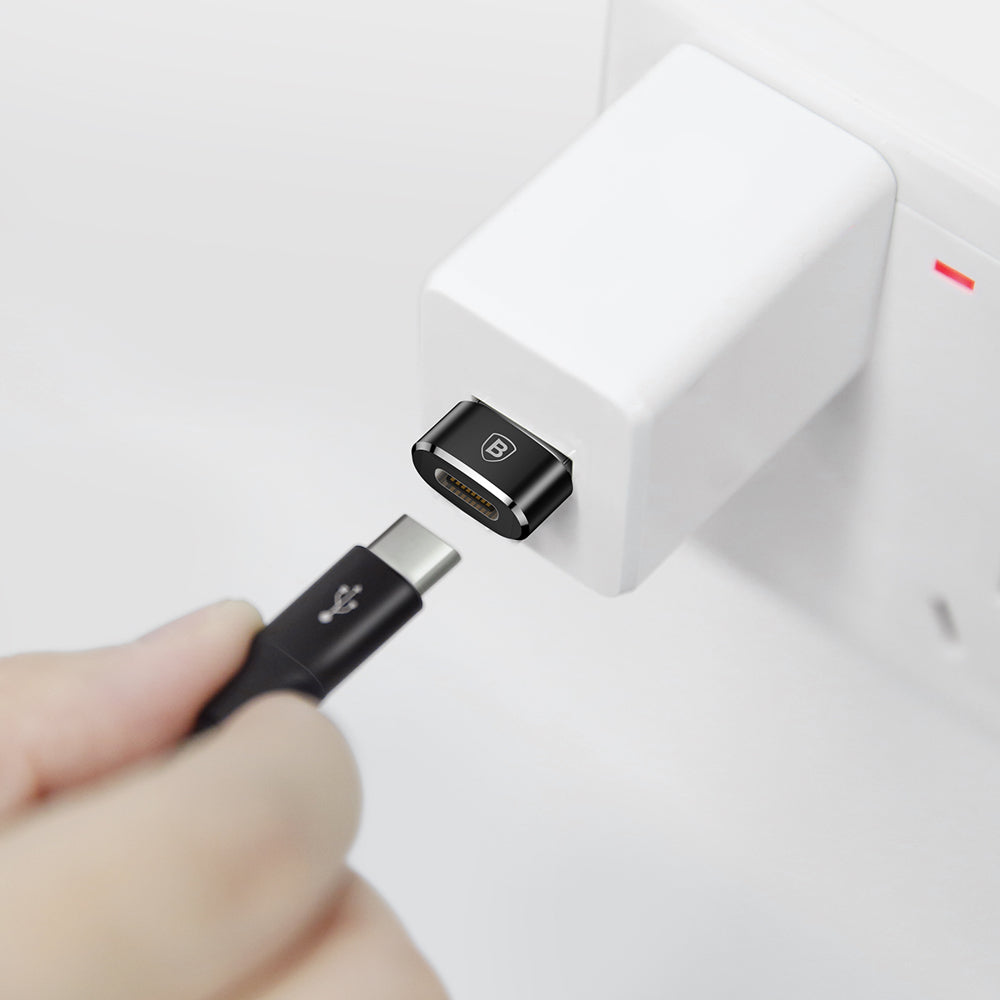 Data- og opladningsadapter USB-C - USB-A Baseus, Sort CAAOTG-01