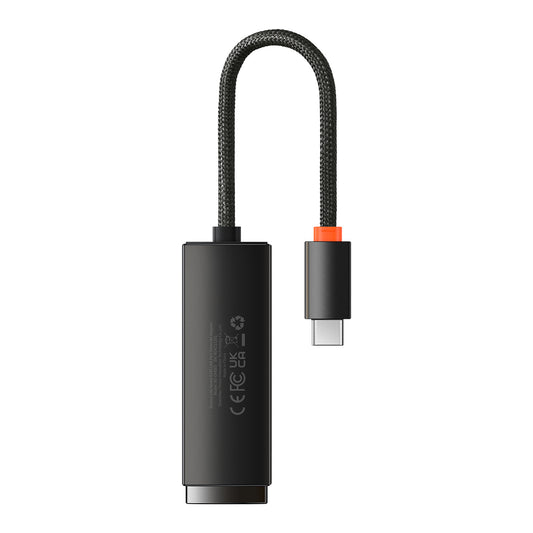 Baseus Lite-netværkskort, USB-C - RJ45, sort WKQXX000301