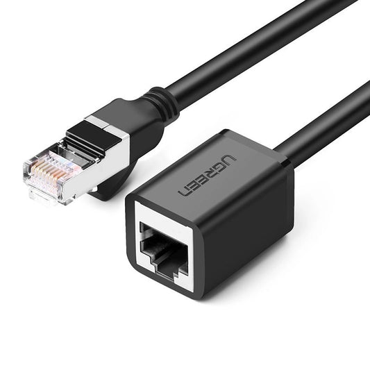 Netværksforlængerkabel UGREEN NW112, RJ45 - RJ45, 1 m, sort