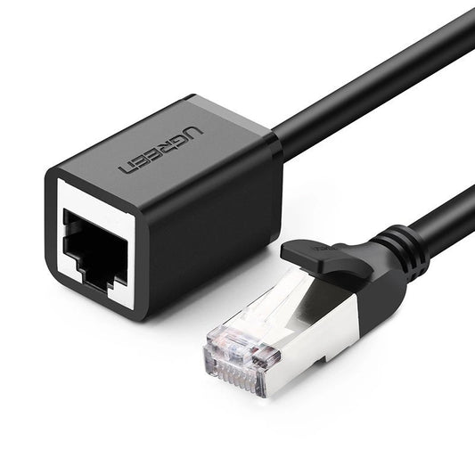 Netværksforlængerkabel UGREEN NW112, RJ45 - RJ45, 1 m, sort