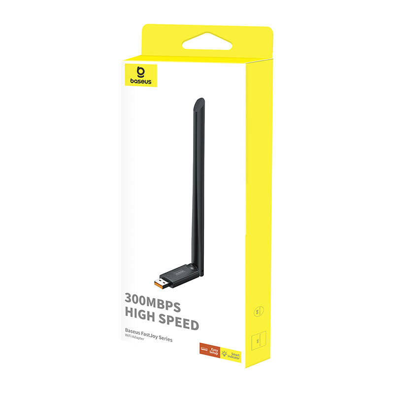 Baseus FastJoy trådløs adapter, 300Mbps, sort B01317600111-01