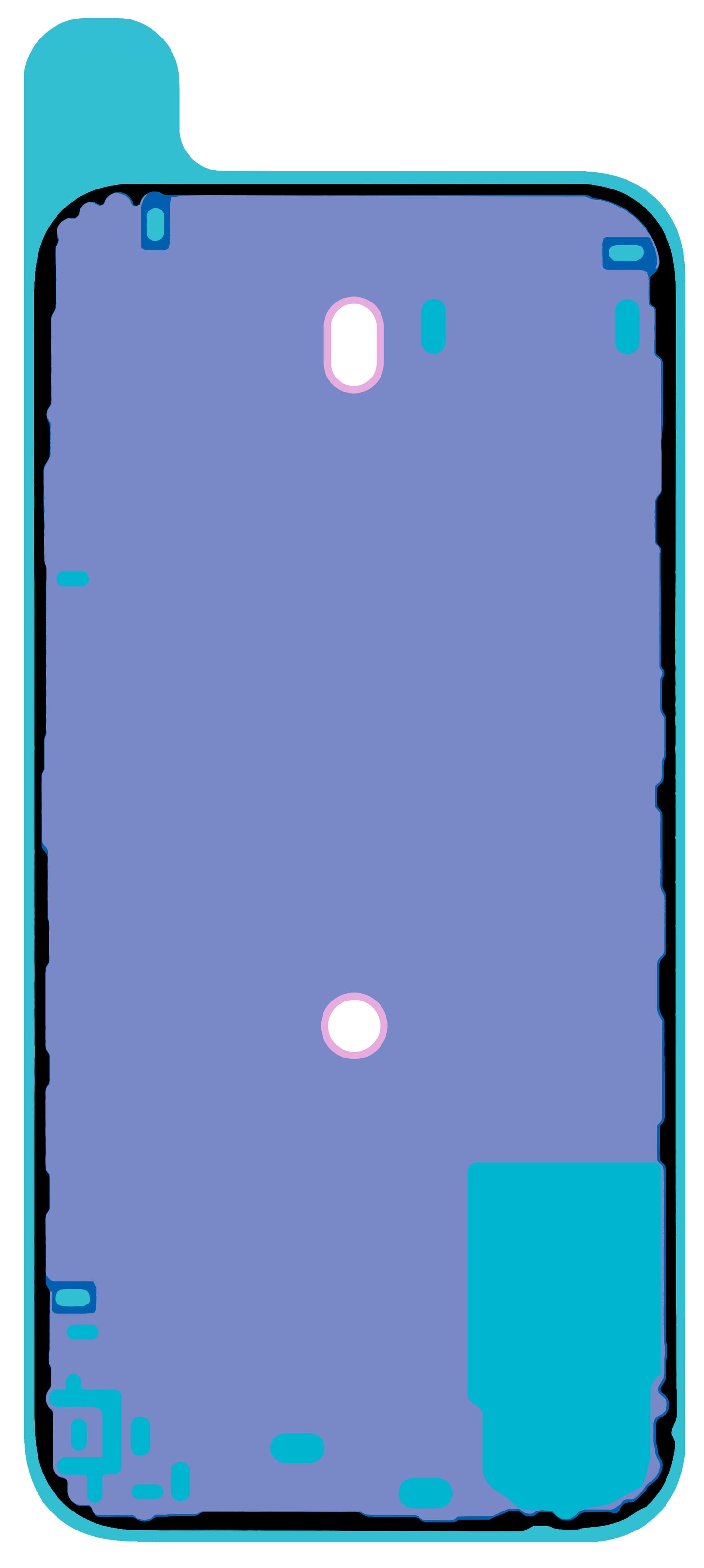 Apple iPhone 16 Plus Battery Cover Adhesive, Service Pack 923-11070