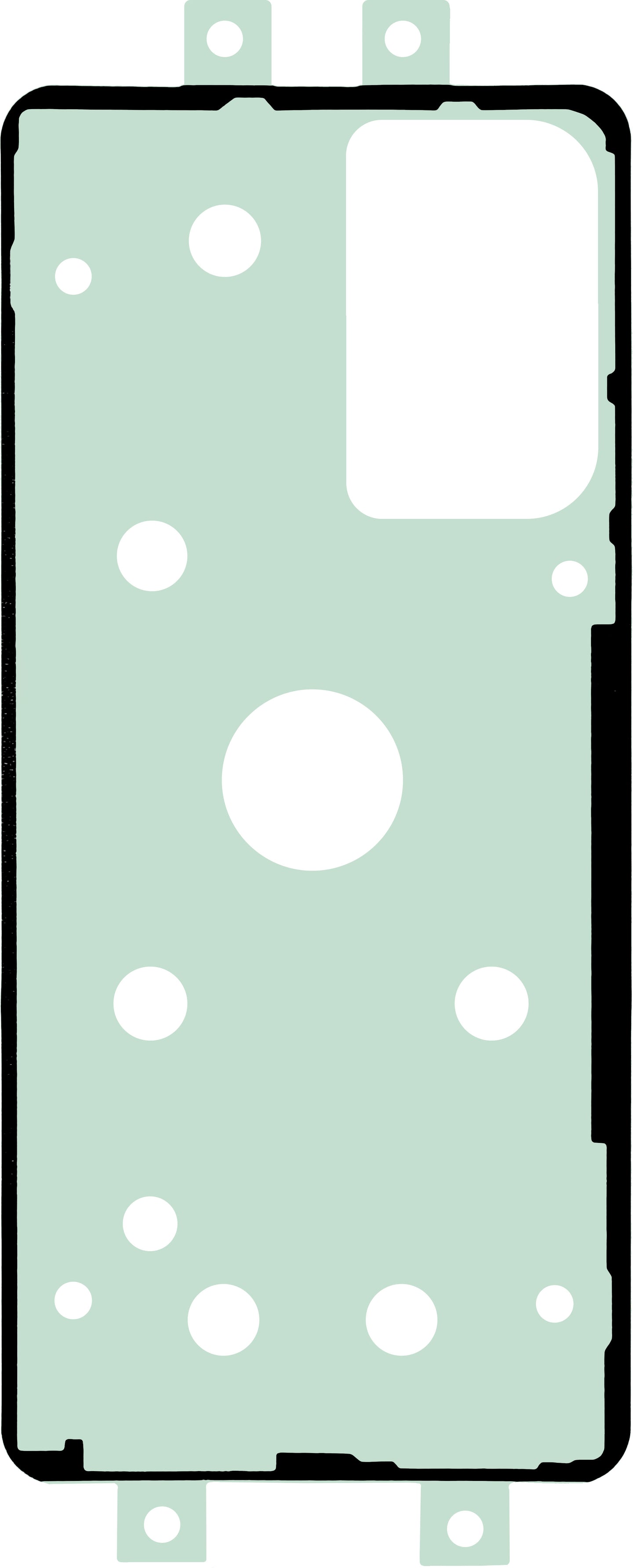 OEM Batteridæksel Klæb, 155mm x 70mm