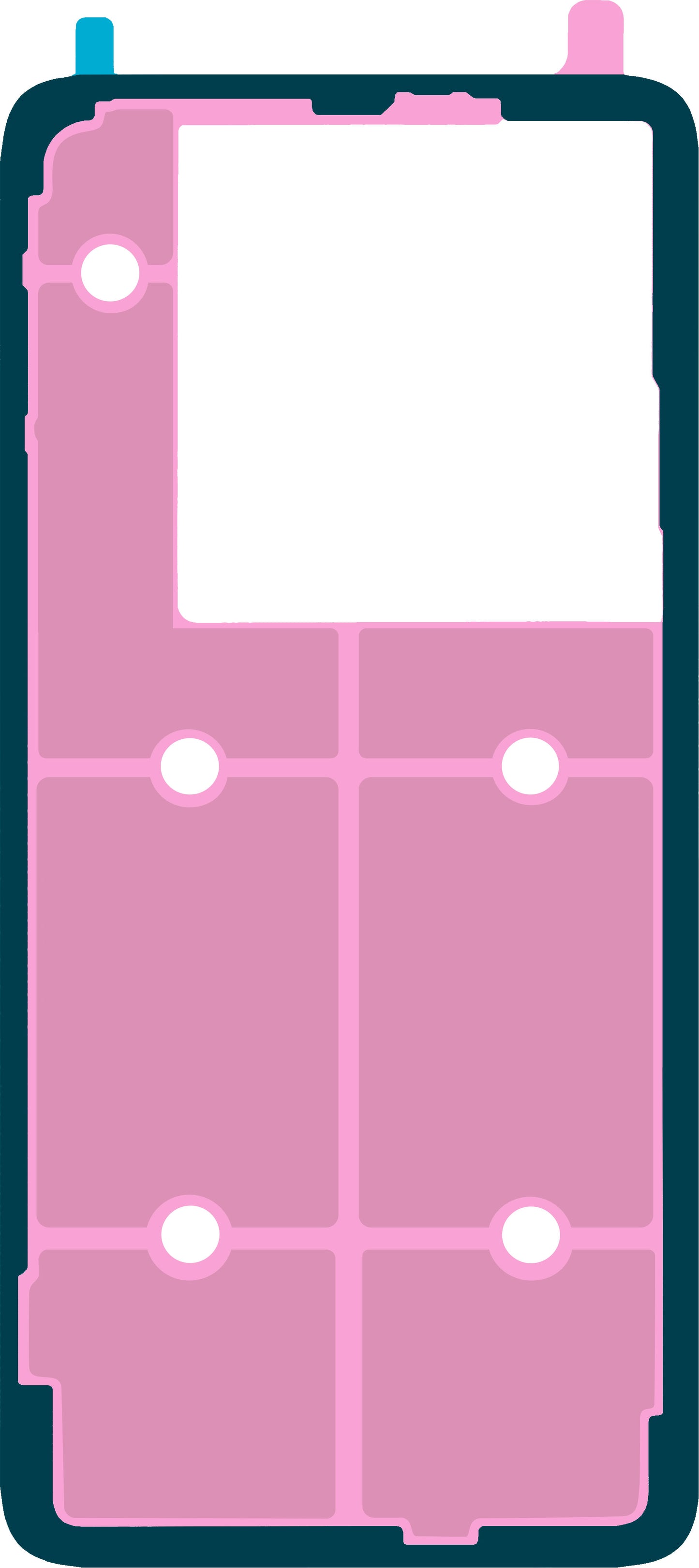 Klæbemiddel til batteridæksel Realme GT 7 Pro, Servicepakke 612717000435