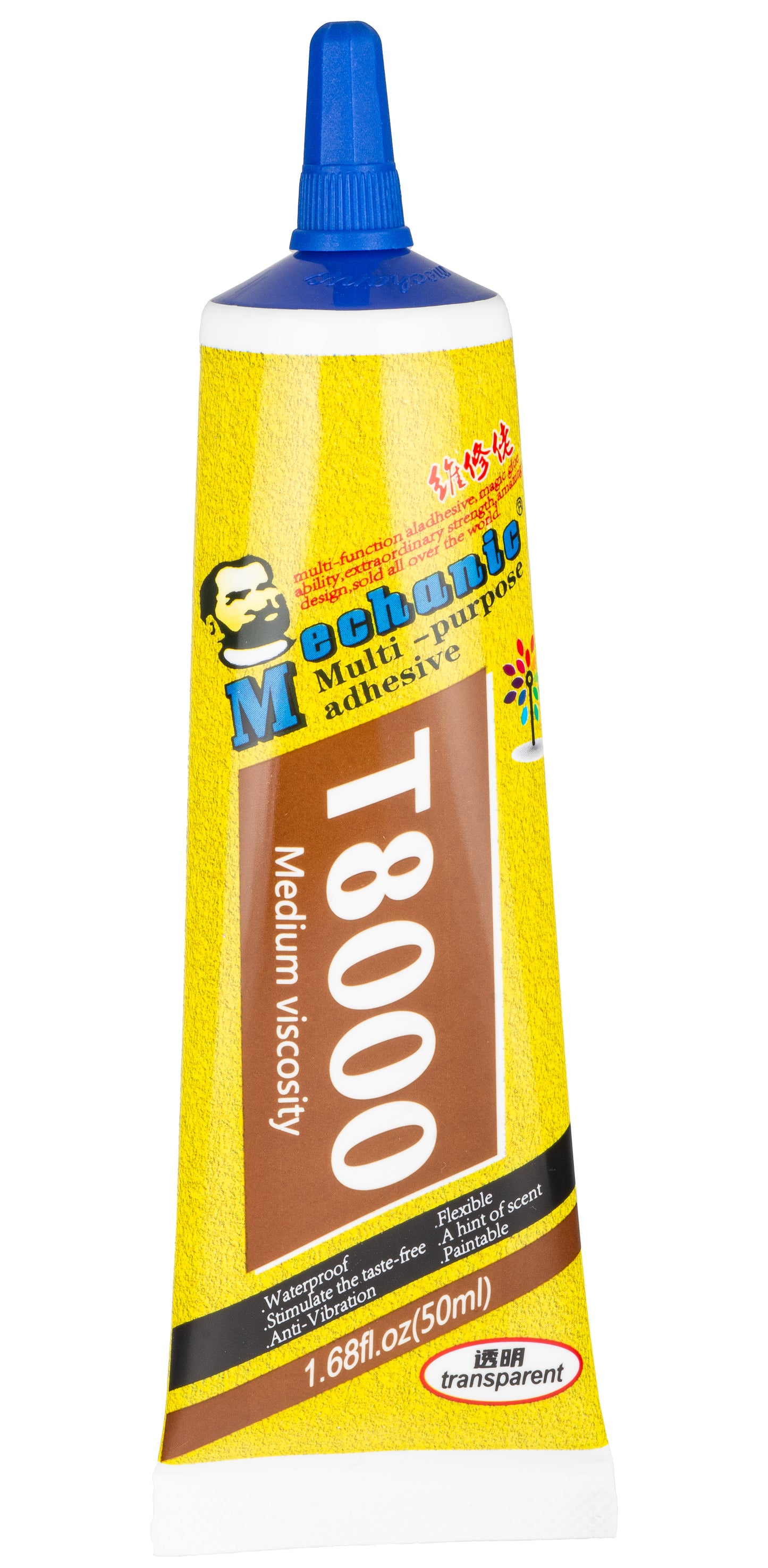 Mekanisk T-8000 Flydende Lim, 50ml, Transparent