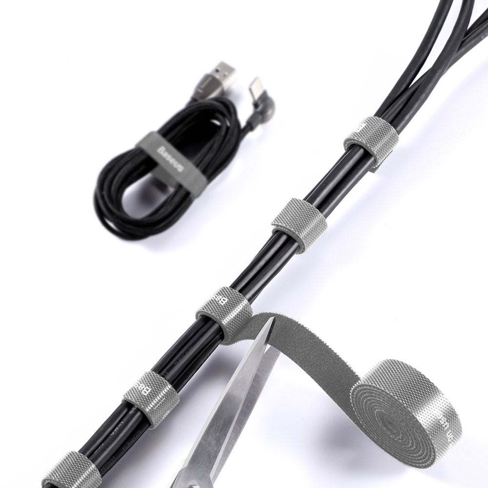 Baseus Circle Kabelorganisator, Velcro, 3m, Grå ACMGT-F0G