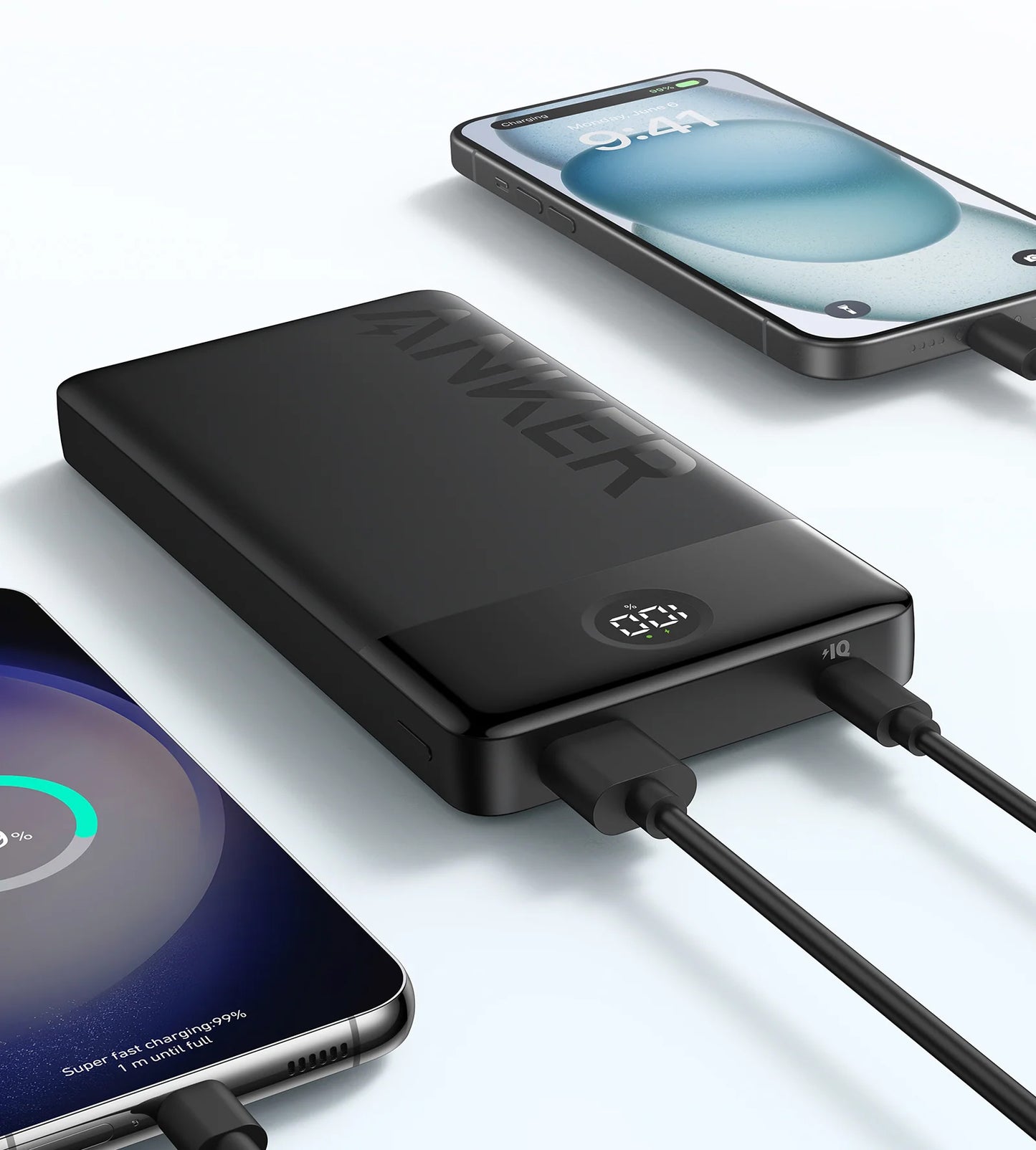 Anker PowerCore 326 Eksternt batteri, 20000mAh, 15W, 1 x USB-A - 1 x USB-C, Sort A1367G11