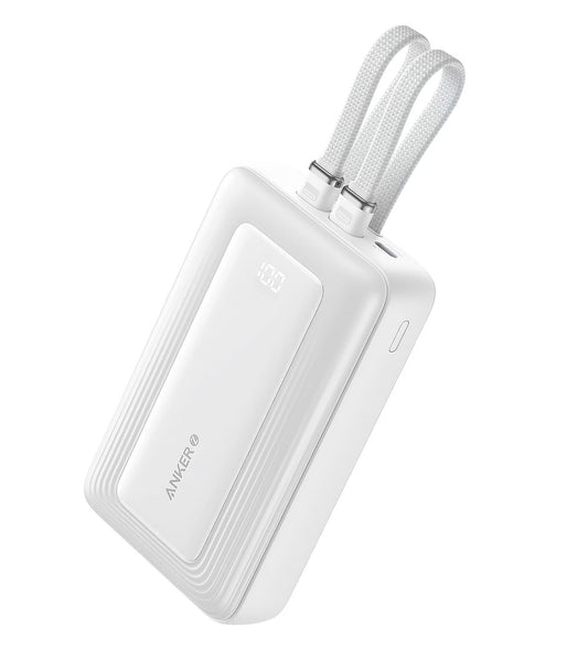 Ekstern batteri Anker PowerCore, 20000mAh, 30W, QC + PD, 1 x Lightning - 1 x USB-A - 2 x USB-C, Hvid A1681H21