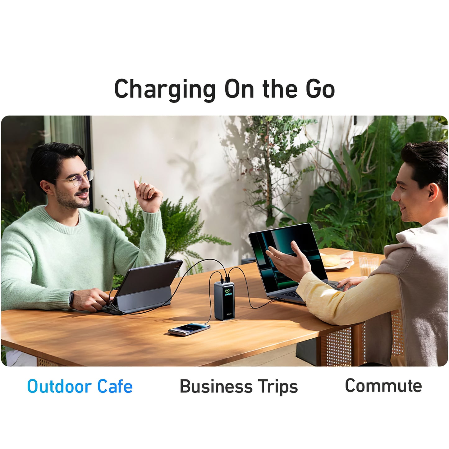 Anker Prime Eksternt Batteri, 20000mAh, 200W, QC + PD, 1 x USB-A - 2 x USB-C, Sort A1336011