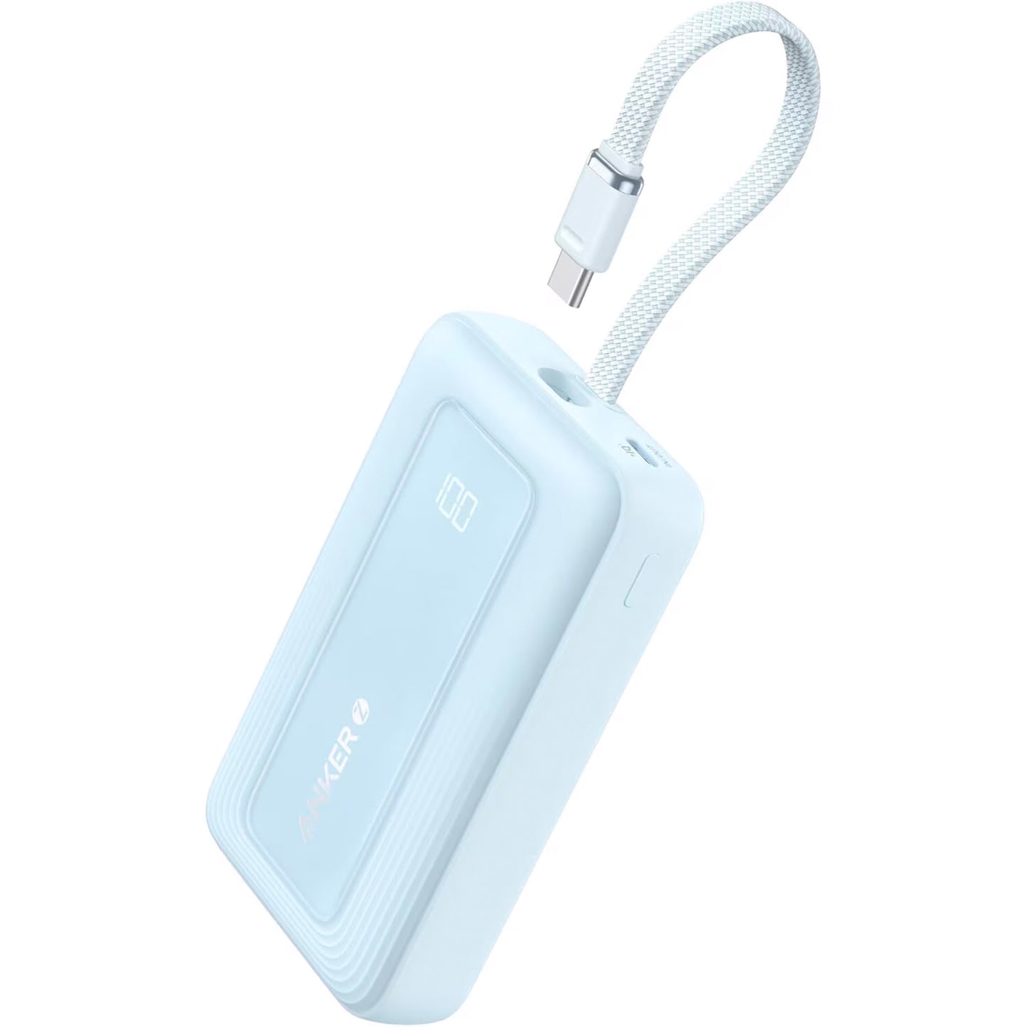 Ekstern batteri Anker Zolo, 10000mAh, 30W, QC + PD, 1 x USB-A - 2 x USB-C, Blå A1688031