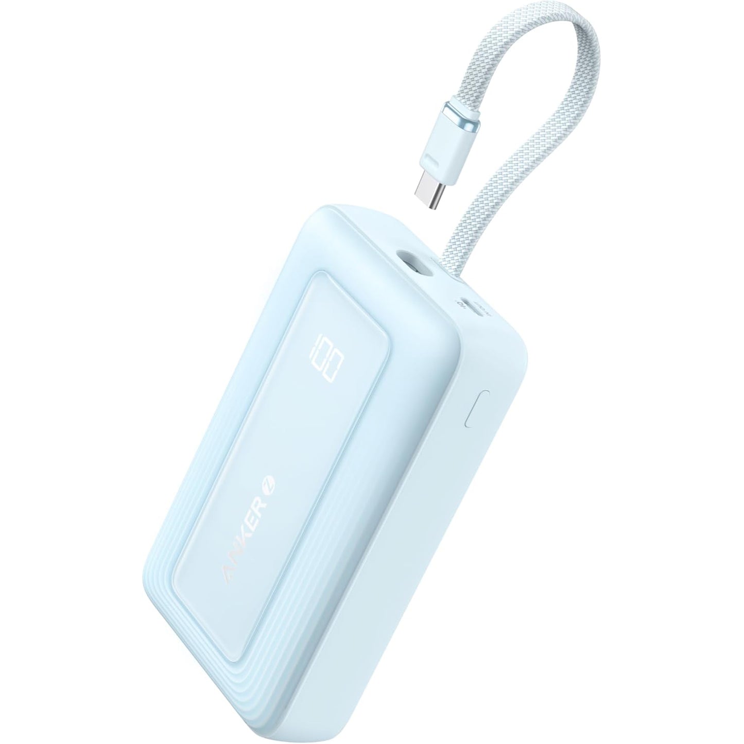 Ekstern batteri Anker Zolo, 20000mAh, 30W, QC + PD, 1 x USB-A - 2 x USB-C, Blå A1689031