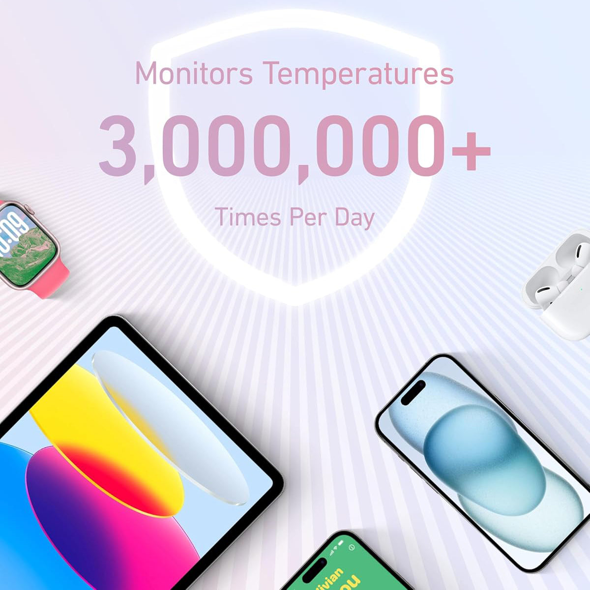 Ekstern batteri Anker Zolo, 20000mAh, 30W, QC + PD, 1 x USB-A - 2 x USB-C, Blå A1689031