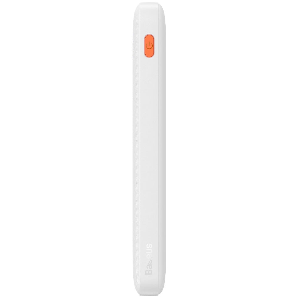 Ekstern batteri Baseus Airpow, 10000mAh, 20W, QC + PD, 1 x USB-A - 1 x USB-C, Hvid