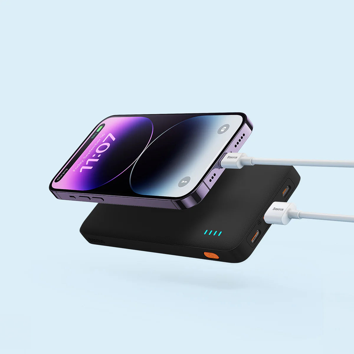Ekstern batteri Baseus Airpow, 10000mAh, 20W, QC + PD, 1 x USB-A - 1 x USB-C, Sort PPQD090001