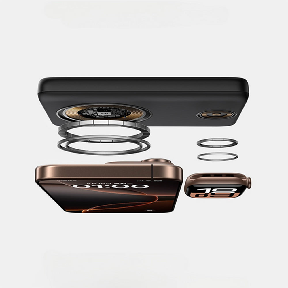 Ekstern batteri Baseus Bank EnerFill FT11, 10000mAh, 27W, PD + QI + FQI, 2 x QI - 1 x USB-C, Sort P1008210G123-00