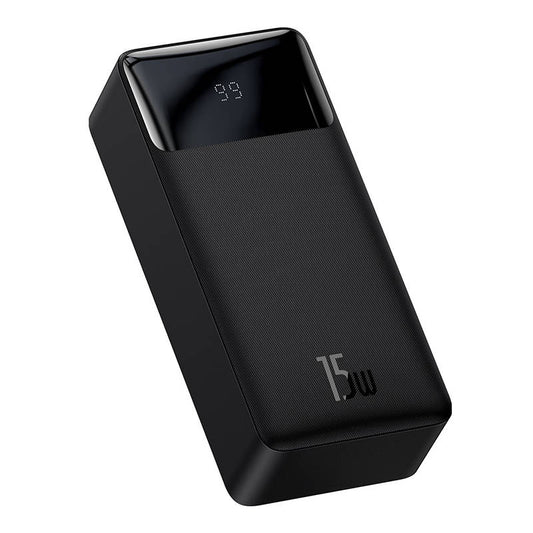 Baseus Bipow Eksternt Batteri, 30000mAh, 15W, 1 x USB-C - 2 x USB-A, Sort PPBD05050201