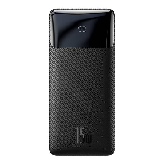 Baseus Bipow Eksternt Batteri, 30000mAh, 15W, 1 x USB-C - 2 x USB-A, Sort PPBD05050201