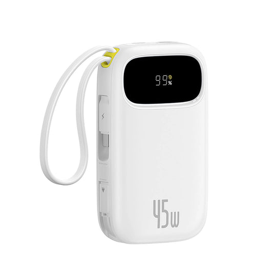 Ekstern batteri Baseus EnerFill FC31, 20000mAh, 45W, QC + PD, 1 x Lightning - 1 x USB-A - 2 x USB-C, Hvid E0028D01
