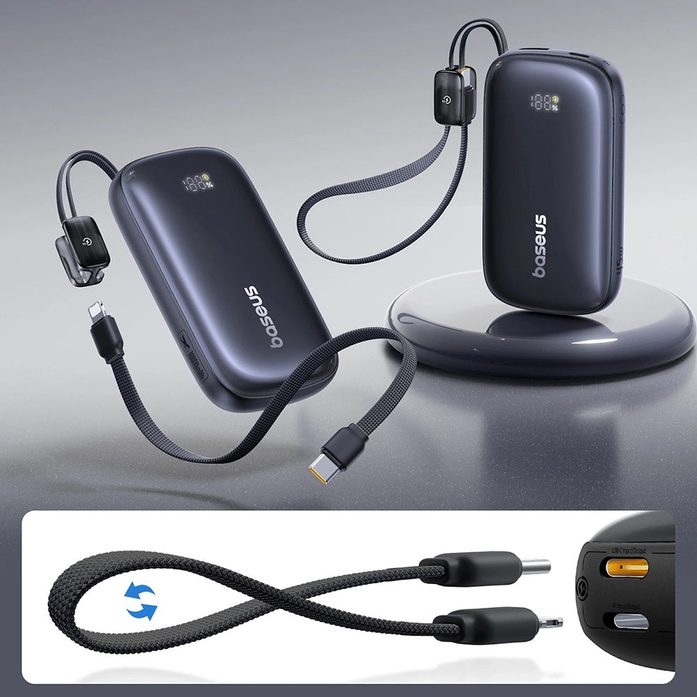 Ekstern batteri Baseus EnerFill FC21 Qpow 3 Ultra, 10000mAh, 45W, QC + PD, 1 x USB-A - 1 x USB-C, Sort E0027Q00