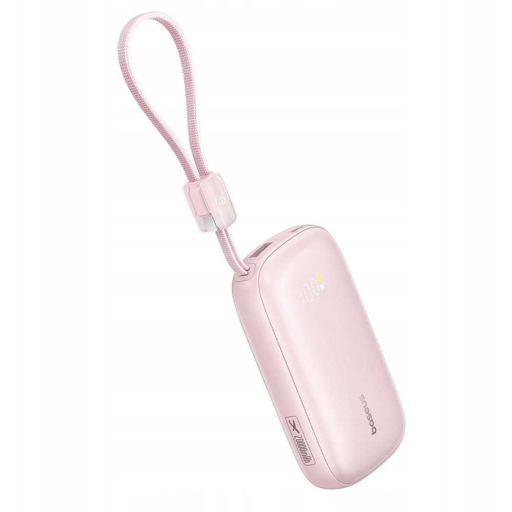 Ekstern Batteri Baseus EnerFill FC21 Qpow 3 Ultra, 10000mAh, 45W, QC + PD, 1 x USB-A - 1 x USB-C, Pink E0027Q02