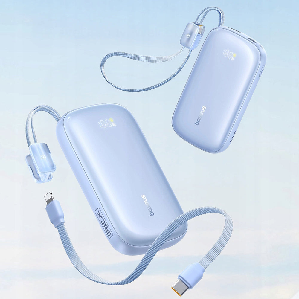 Baseus EnerFill FC21 Qpow 3 Ultra External Battery, 20000mAh, 22.5W, QC + PD, 1 x USB-A - 1 x USB-C, Blue E0027M03