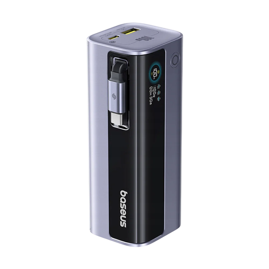 Ekstern batteri Baseus EnerGeek GR11, 10000mAh, 100W, QC + PD, 1 x USB-A - 2 x USB-C, Grå E0027A01