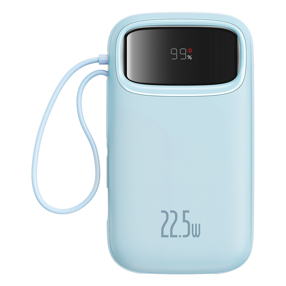 Ekstern batteri Baseus Qpow Pro+, 10000mAh, 22.5W, QC + PD, 1 x Lightning - 1 x USB-A - 2 x USB-C, Blå P10055003313-00