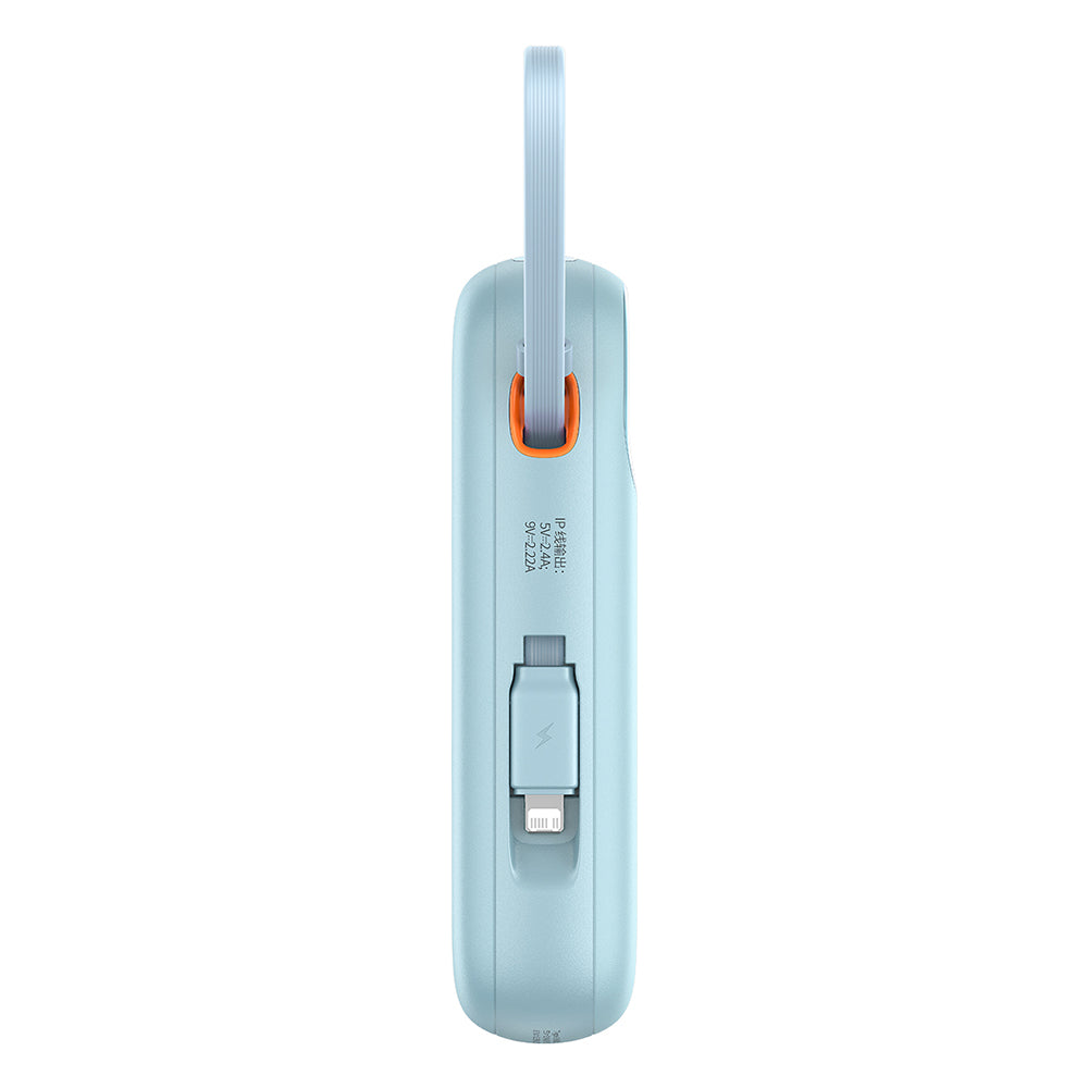 Ekstern batteri Baseus Qpow Pro+, 10000mAh, 22.5W, QC + PD, 1 x Lightning - 1 x USB-A - 2 x USB-C, Blå P10055003313-00