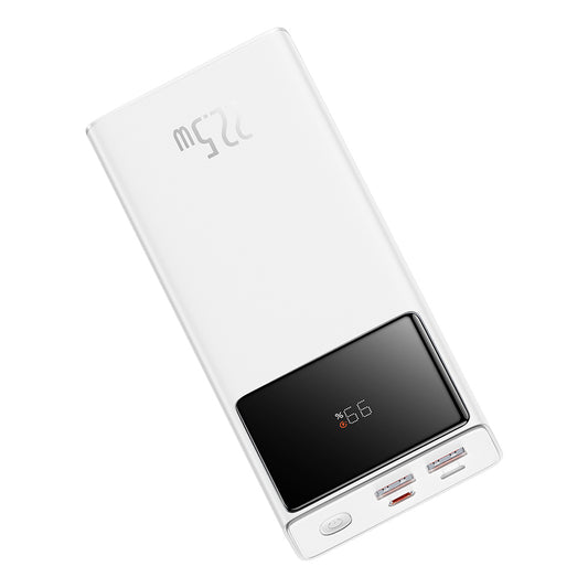 Ekstern batteri Baseus Star Lord, 20000mAh, 22.5W, QC + PD, 1 x USB-C - 2 x USB-A, Hvid PPXJ080002