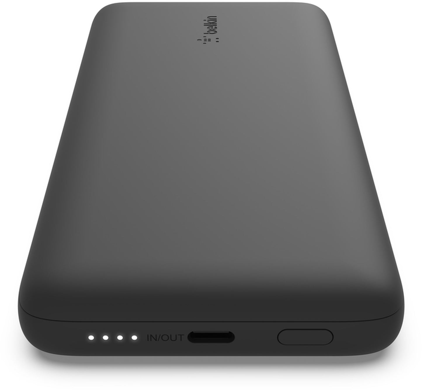 Belkin BoostCharge Plus Ekstern Batteri, 10000mAh, 23W, QC + PD, 1 x Lightning - 2 x USB-C, Sort BPB006btBLK