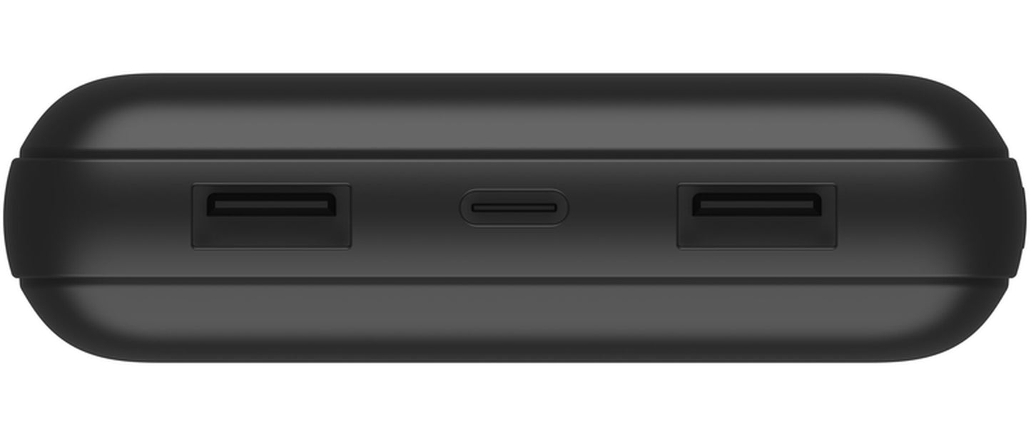 Belkin BoostCharge Pro Ekstern Batteri, 20000mAh, 15W, 1 x USB-C - 2 x USB-A, Sort BPB012btBK