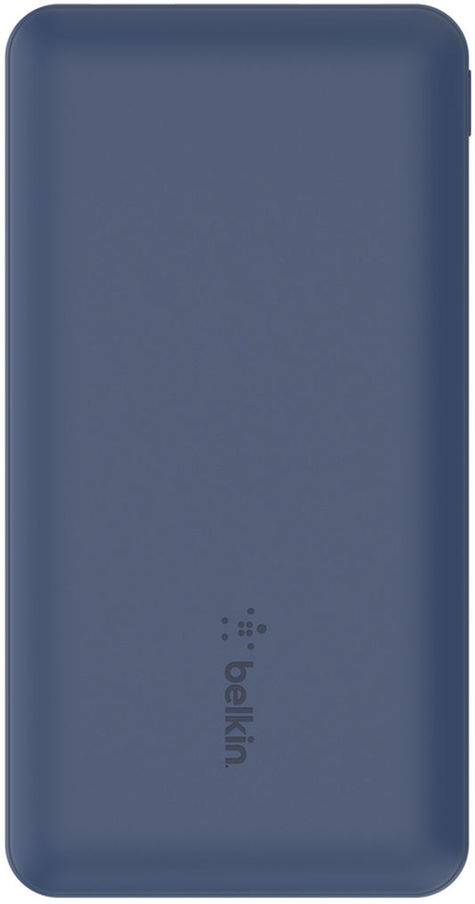 Belkin BoostCharge Ekstern Batteri, 10000mAh, 15W, 1 x USB-C - 2 x USB-A, Mørkeblå BPB011btBL