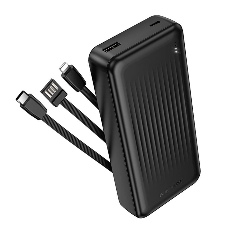 External Battery Borofone BJ79 Clever, 20000mAh, 10W, 1 x Lightning - 1 x USB-A - 1 x USB-C, Black