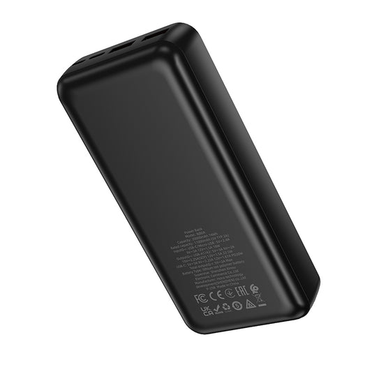 Ekstern Batteri Borofone BJ80A Clever, 20000mAh, 22.5W, QC + PD, 1 x USB-C - 2 x USB-A, Sort