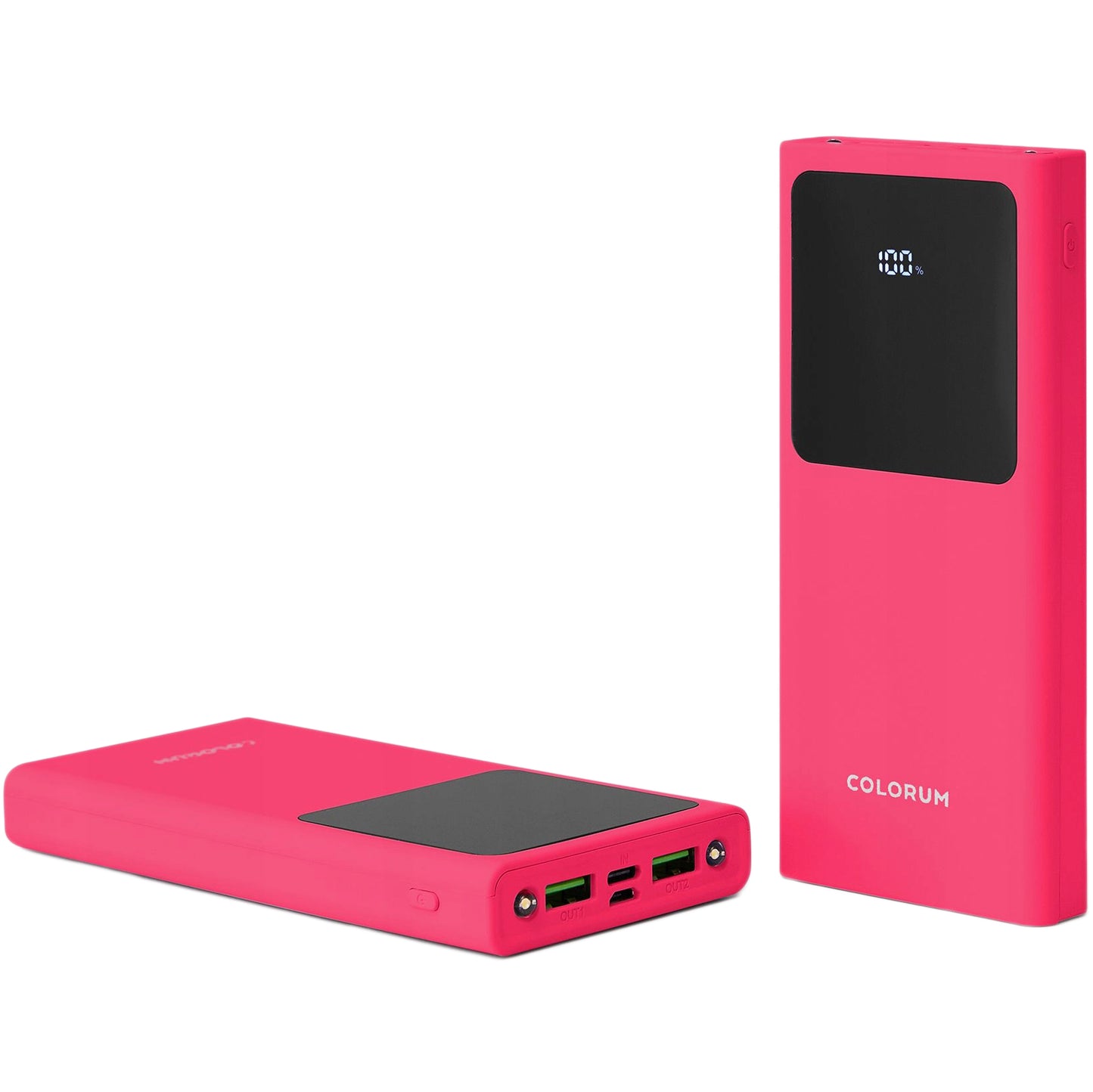 Eksternt batteri Colorum CPB10-02, 10000mAh, 10W, 2 x USB-A, Magenta
