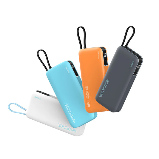 Ekstern Batteri Cuktech LPB200N, 20000mAh, 45W, QC + PD, 1 x USB-A - 2 x USB-C, Hvid CUKP200NGLLG