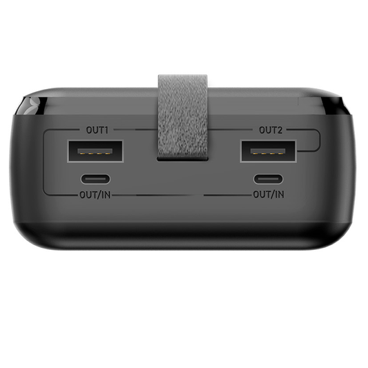 Ekstern Batteri Forever TB-400, 20000mAh, 65W, QC + PD, 2 x USB-A - 2 x USB-C, Sort