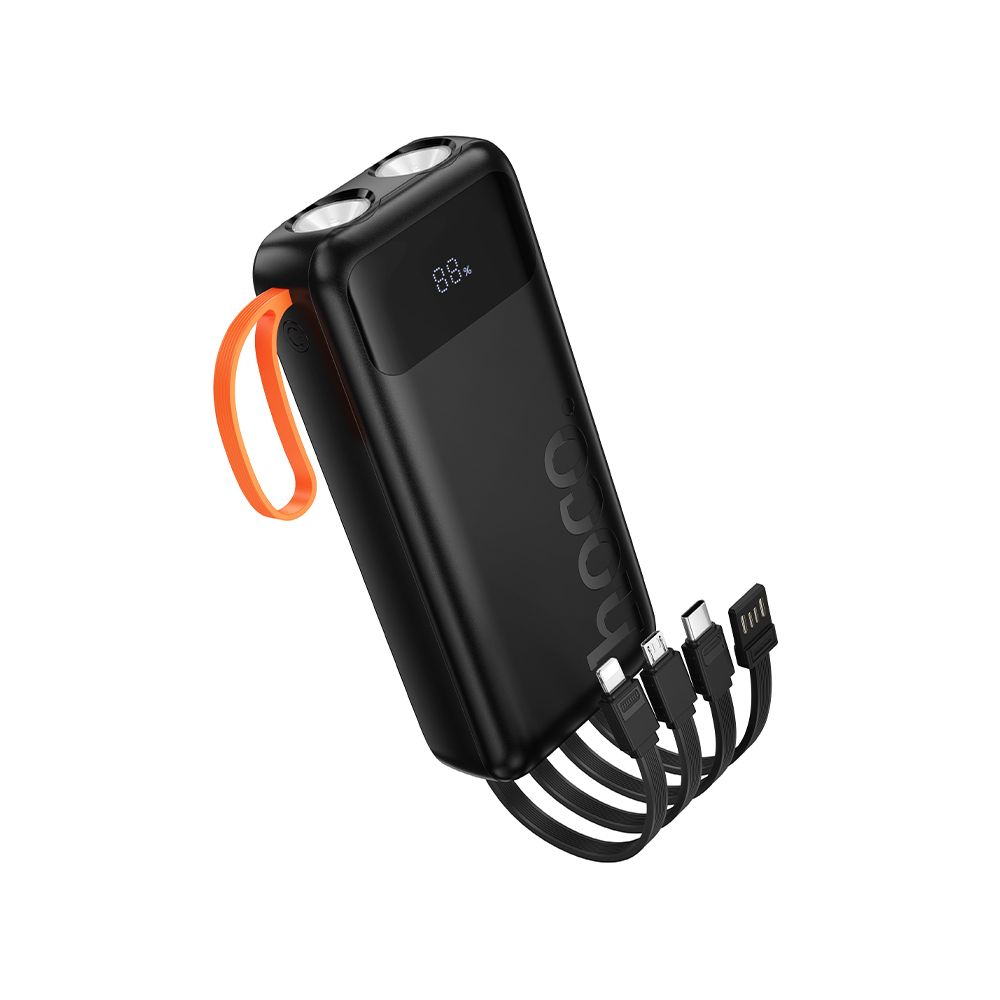 Ekstern Batteri HOCO J151A, 20000mAh, 10W, 1 x Lightning - 1 x microUSB - 1 x USB-A - 1 x USB-C, Sort