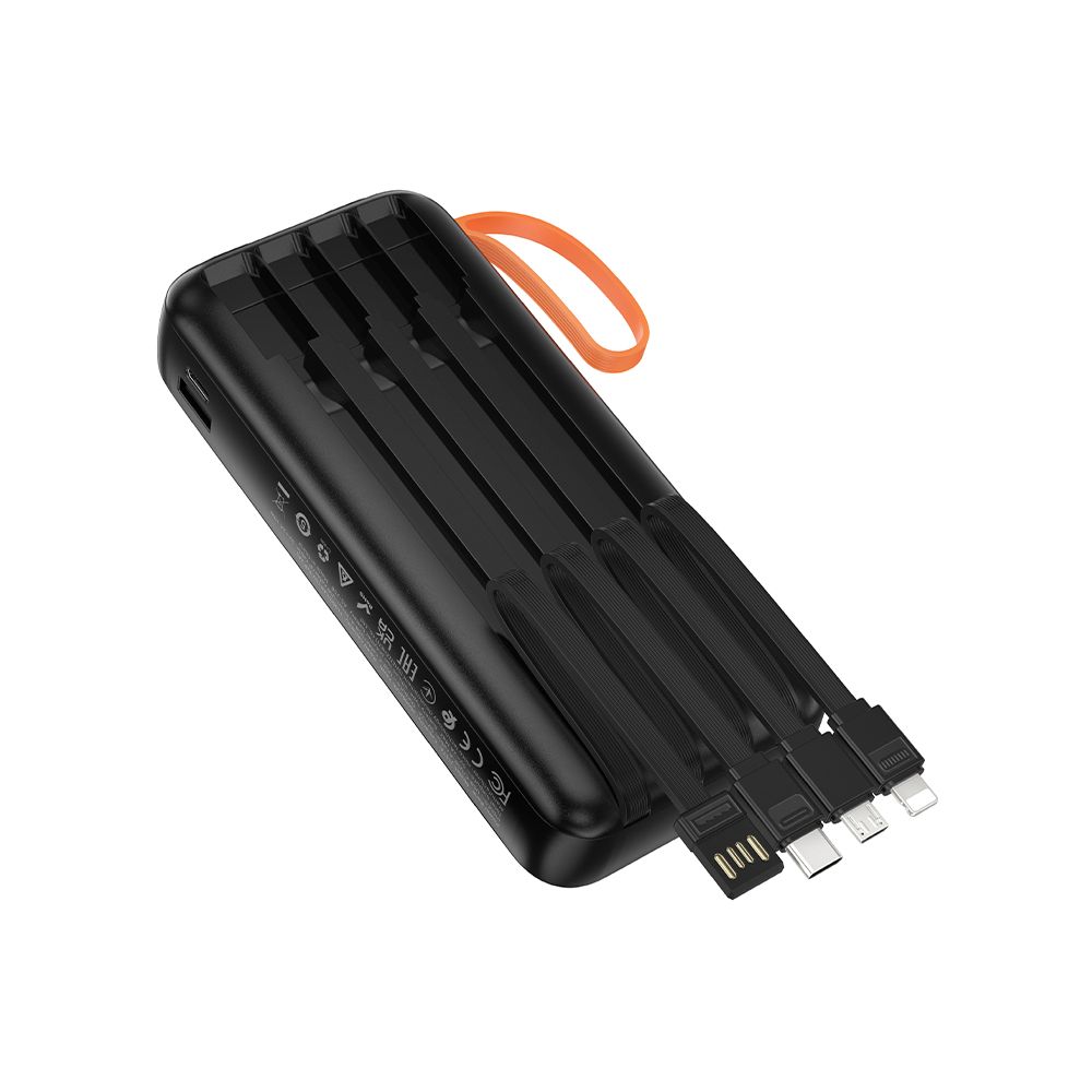 Ekstern Batteri HOCO J151A, 20000mAh, 10W, 1 x Lightning - 1 x microUSB - 1 x USB-A - 1 x USB-C, Sort