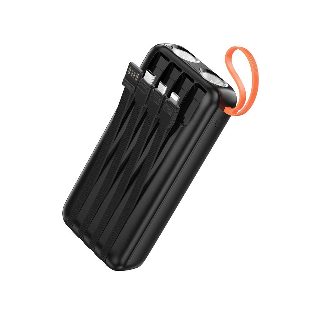 Ekstern Batteri HOCO J151A, 20000mAh, 10W, 1 x Lightning - 1 x microUSB - 1 x USB-A - 1 x USB-C, Sort