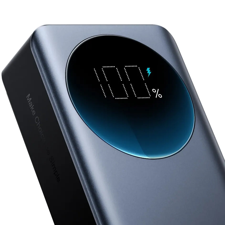 Joyroom JR-PBF05 External Battery, 30000mAh, 65W, QC + PD, 1 x USB-A - 2 x USB-C, Black