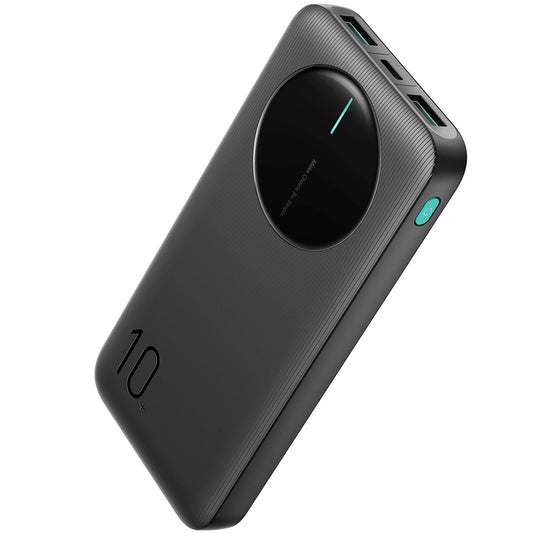 Joyroom Eksternt batteri JR-PBF12, 10000mAh, 12W, 1 x USB-C - 2 x USB-A, Sort
