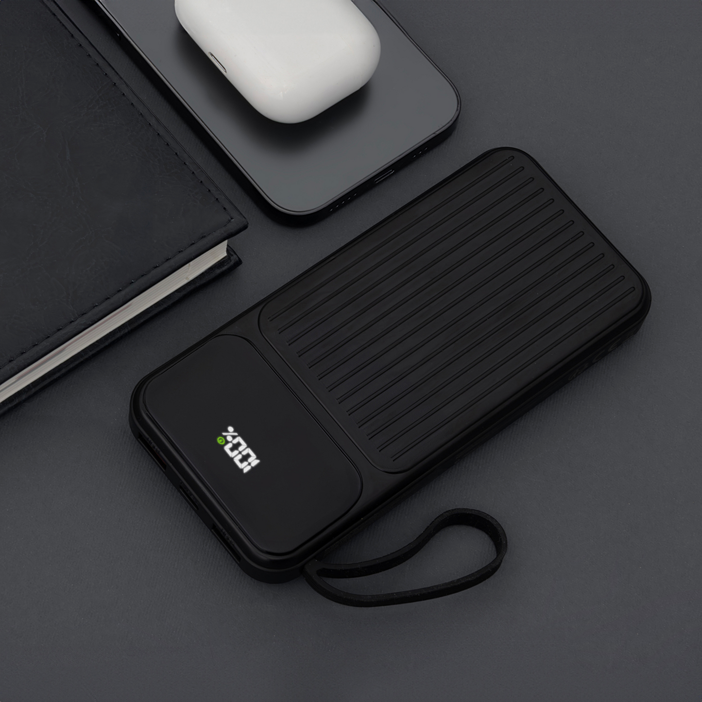 Ekstern batteri MaXlife MXPB-06, 10000mAh, 22.5W, QC + PD, 1 x Lightning - 2 x USB-A - 2 x USB-C, Sort