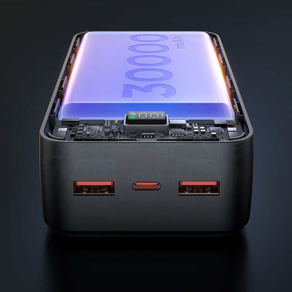 Ekstern Batteri McDodo MC-4240, 30000mAh, 22.5W, QC + PD, 2 x USB-A - 1 x USB-C, Sort