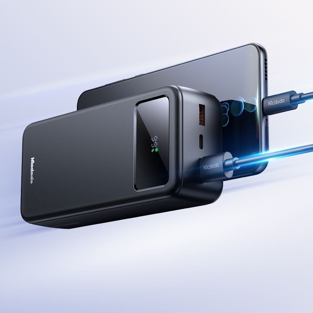 Ekstern Batteri McDodo MC-4240, 30000mAh, 22.5W, QC + PD, 2 x USB-A - 1 x USB-C, Sort