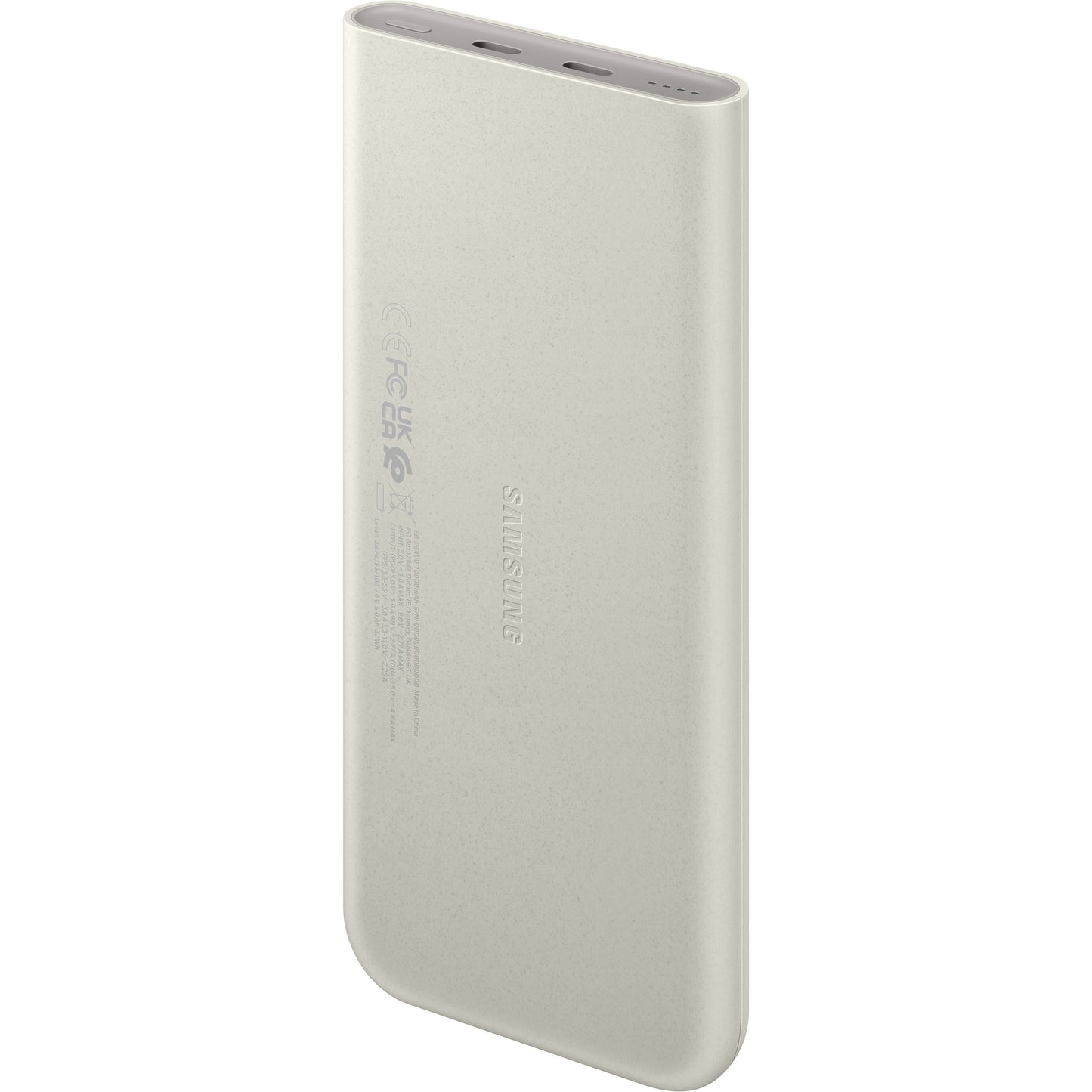 Samsung Eksternt batteri, 10000mAh, 25W, PD, 2 x USB-C, Beige EB-P3400XUEGEU